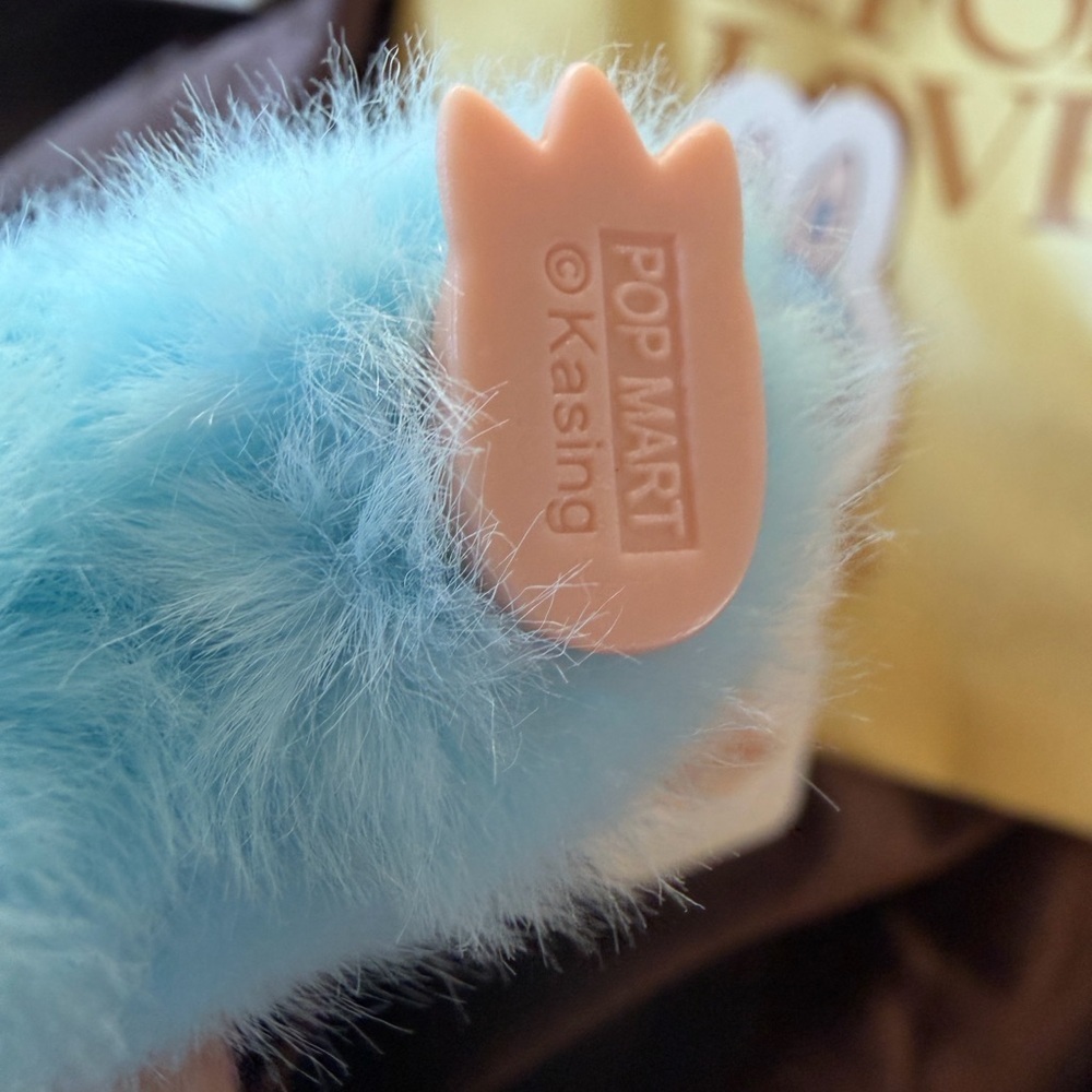 Labubu PIN FOR LOVE Letter “ K “ Key chain Charm light Blue color Pop Mart NEW - Picture 7 of 13